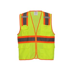 Tingley Job Sight Class 2 Two-Tone Surveyor Vest Fluorescent Yellow-Green JFM Golf