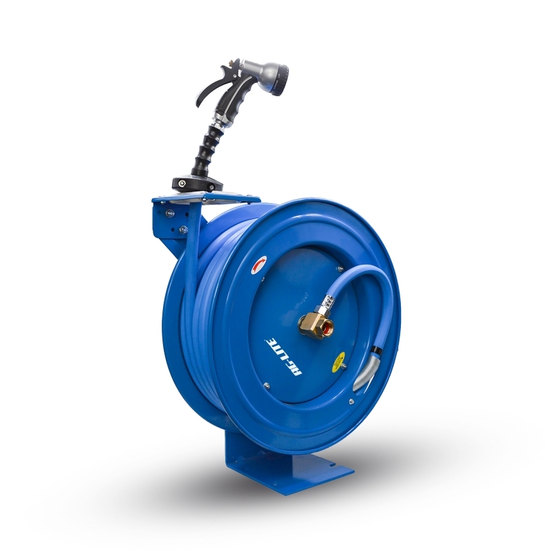 BluBird AG-Lite Rubber Water Hose Reel Heavy Duty Single Arm Assembly 3/4" x 50' JFM Golf