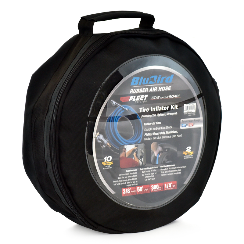 BluBird Rubber Air Hose Fleet Edition 3/8-inch x 50 Feet JFM Golf