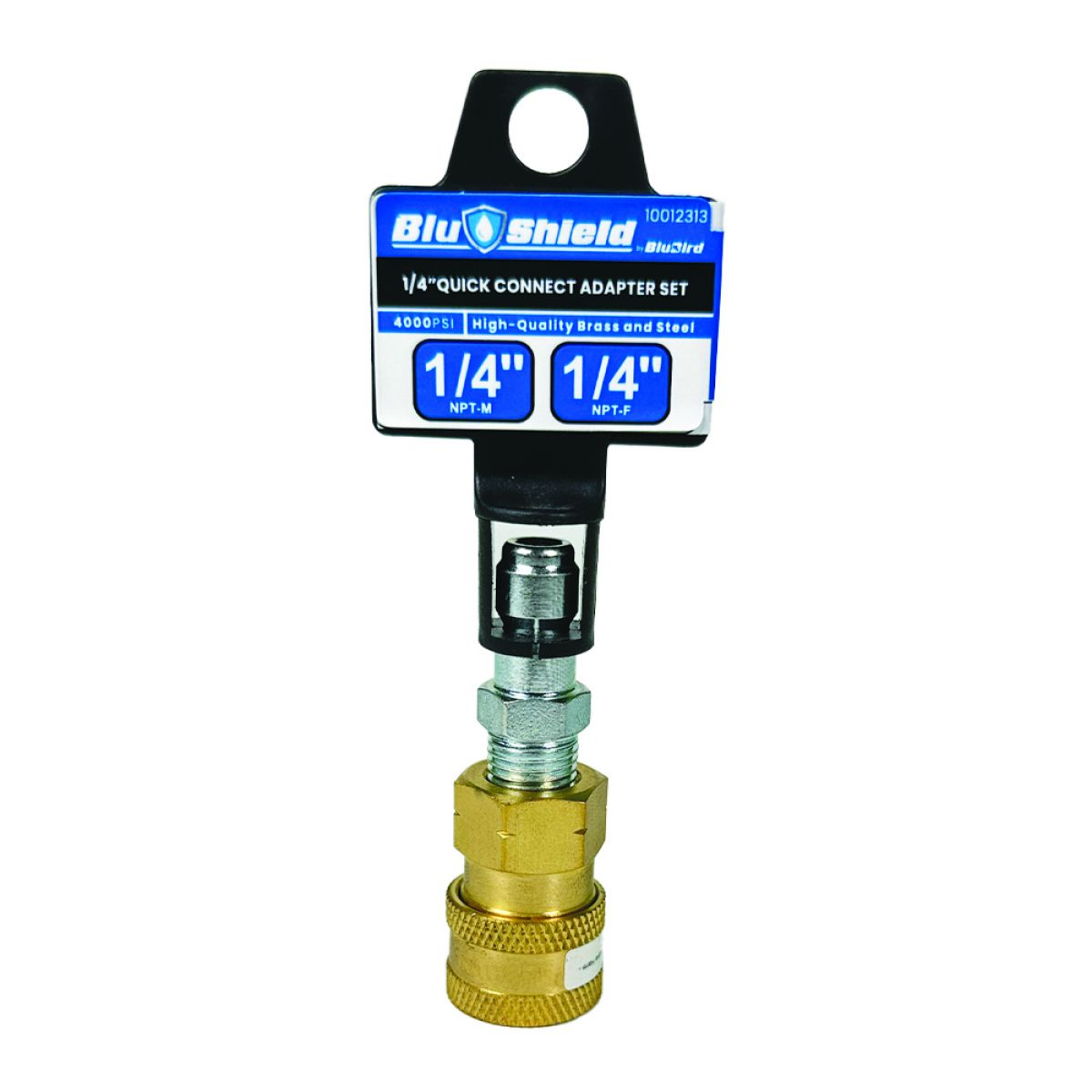 Blu Shield 1/4" Quick Disconnect Plug x 1/4" Male Pipe Thread Pressure Washer Adapter JFM Golf