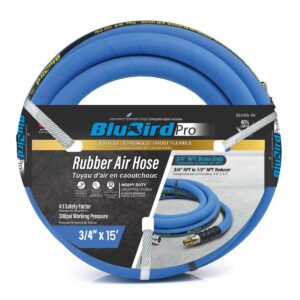BluBird 3/4-inch x 15-foot Rubber Air Hose JFM Golf