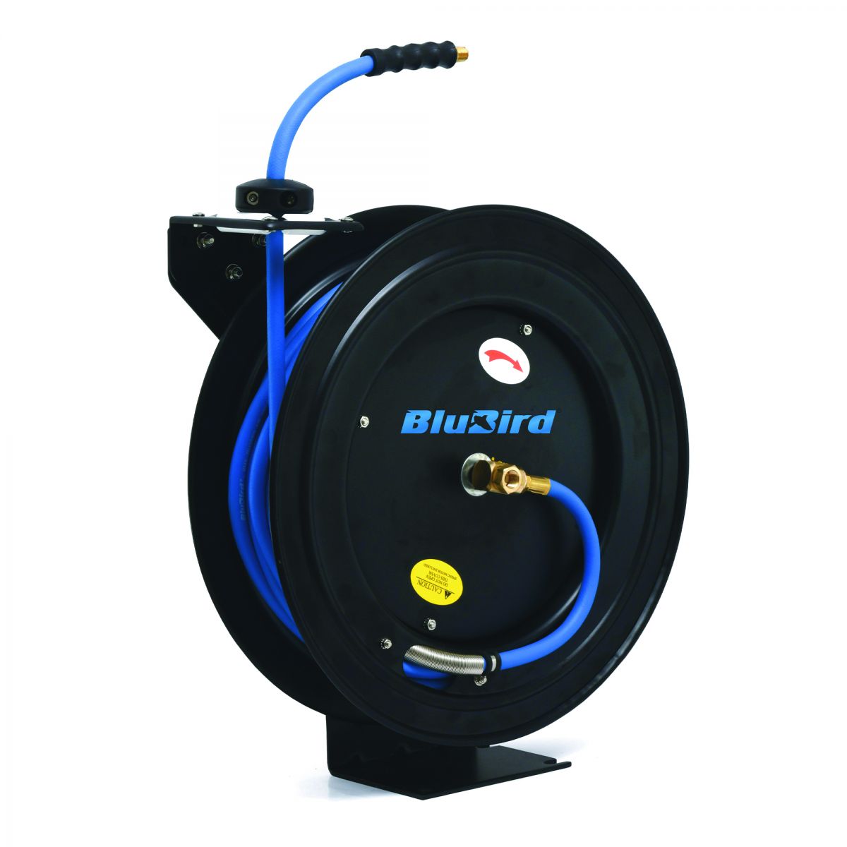 BluBird 3/8-inch x 50-foot Retractable Air Hose Reel - Black JFM Golf