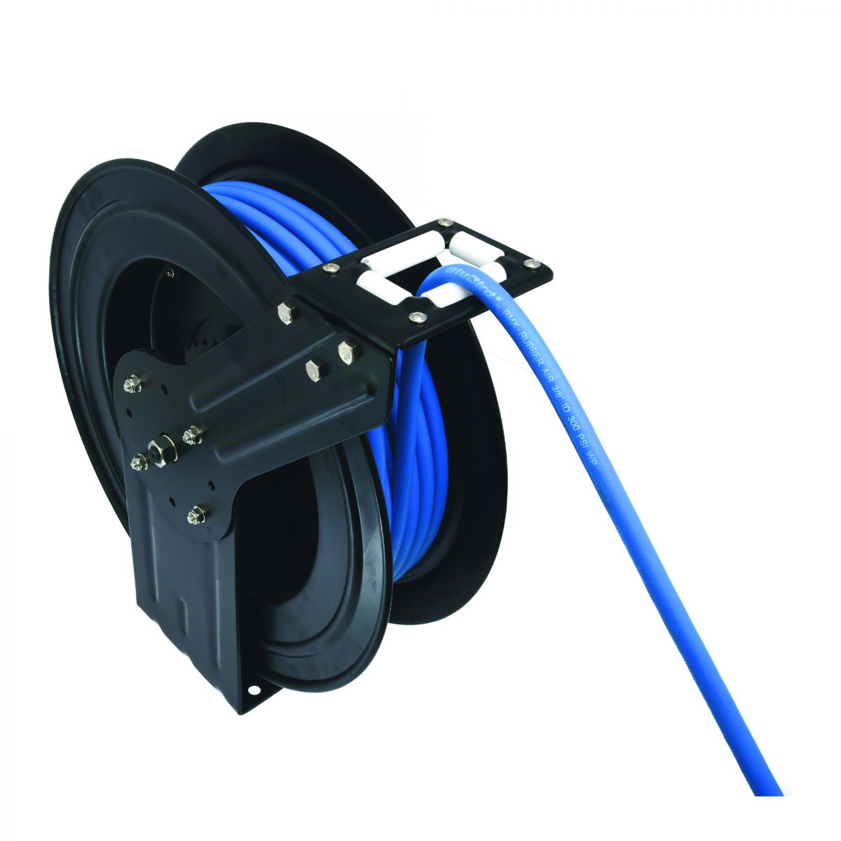 BluBird 3/8-inch x 50-foot Retractable Air Hose Reel - Black JFM Golf