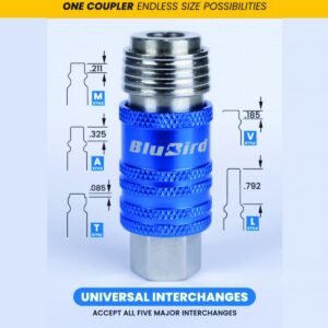 BluBird 5-in-1 Coupler w/ 1/4-inch Female Thread JFM Golf