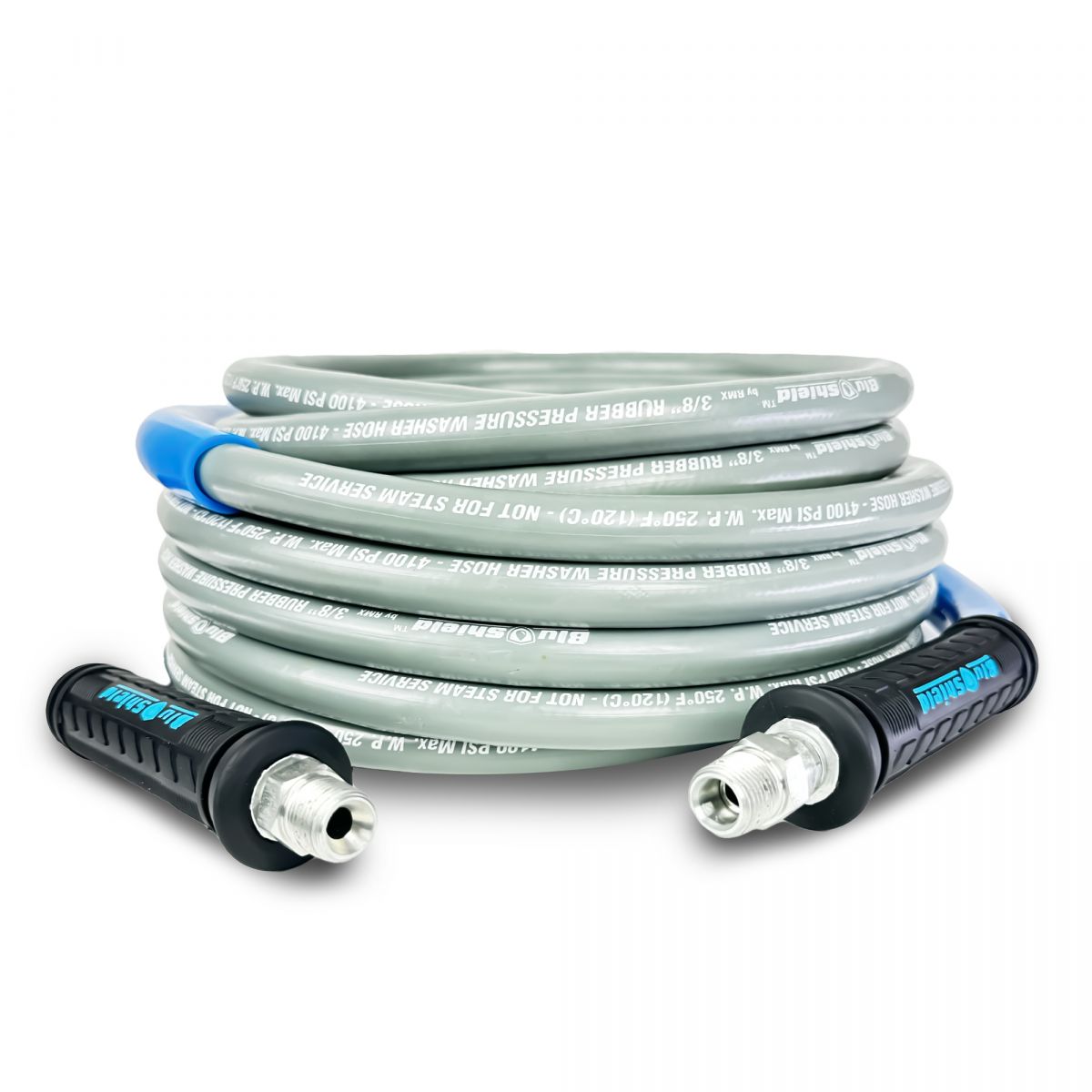 BluBird Blu Shield Rubber Pressure Washer Hose Assembly 3/8-inch x 50-foot Non-Marking JFM Golf