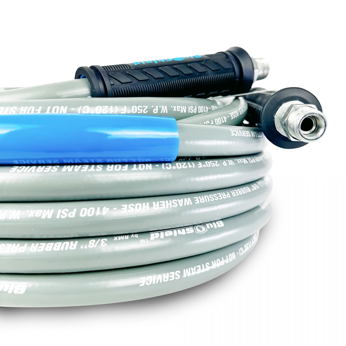 BluBird Blu Shield Rubber Pressure Washer Hose Assembly 3/8-inch x 50-foot Non-Marking JFM Golf