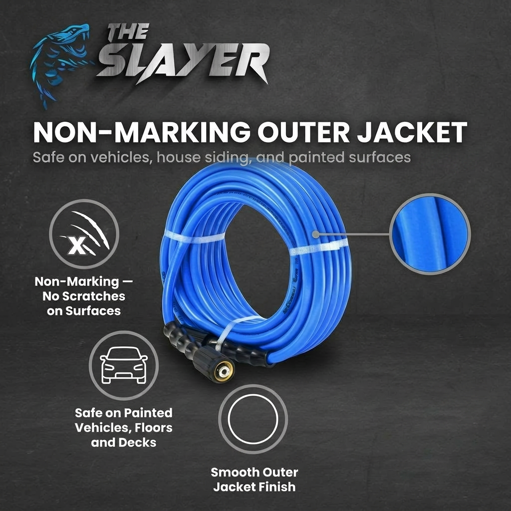 BluBird Blu Shield The Slayer Hybrid Pressure Washing Hose 3/8-inch JFM Golf