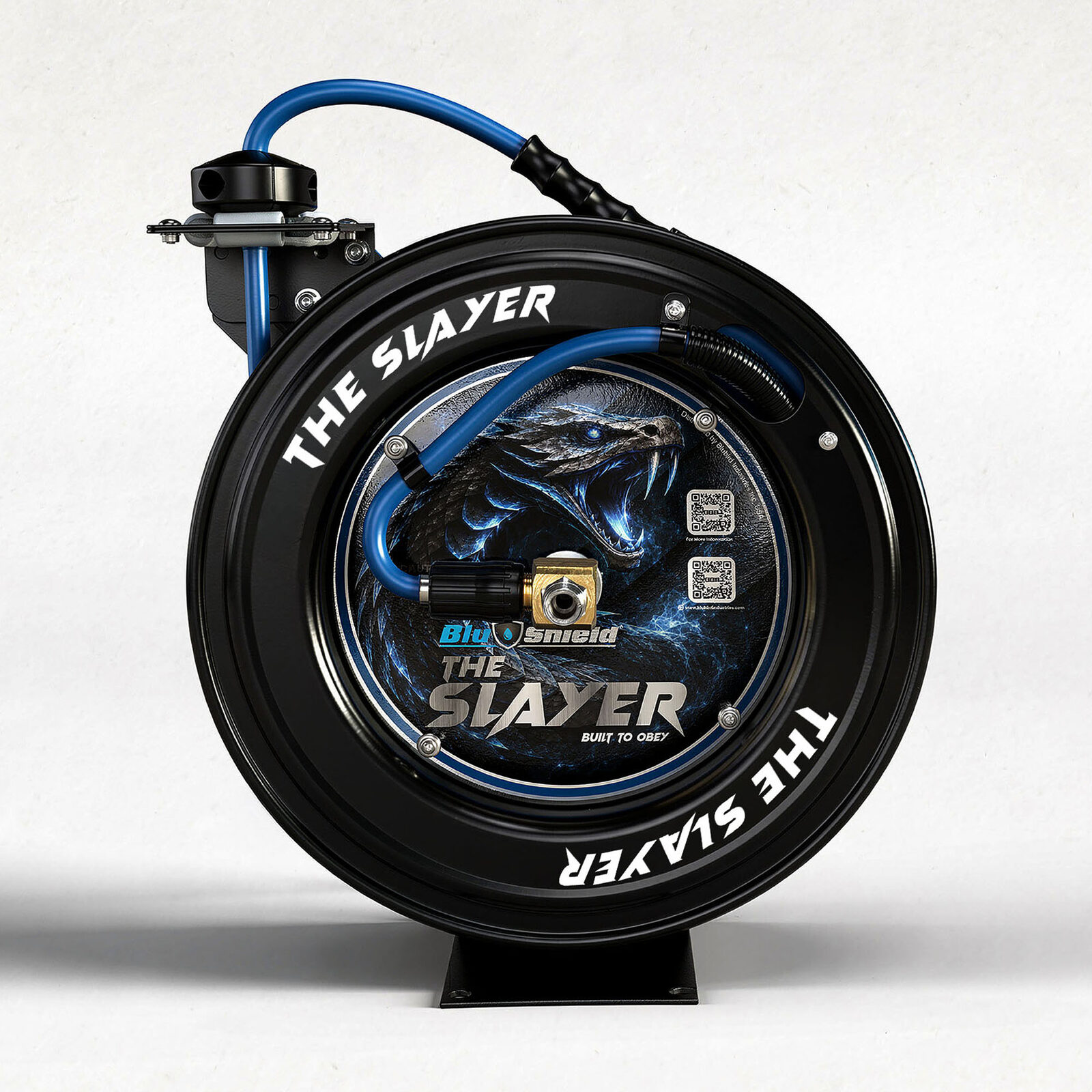 BluBird Blu Shield The Slayer Hybrid Pressure Washing Hose Reel 1/4-inch JFM Golf