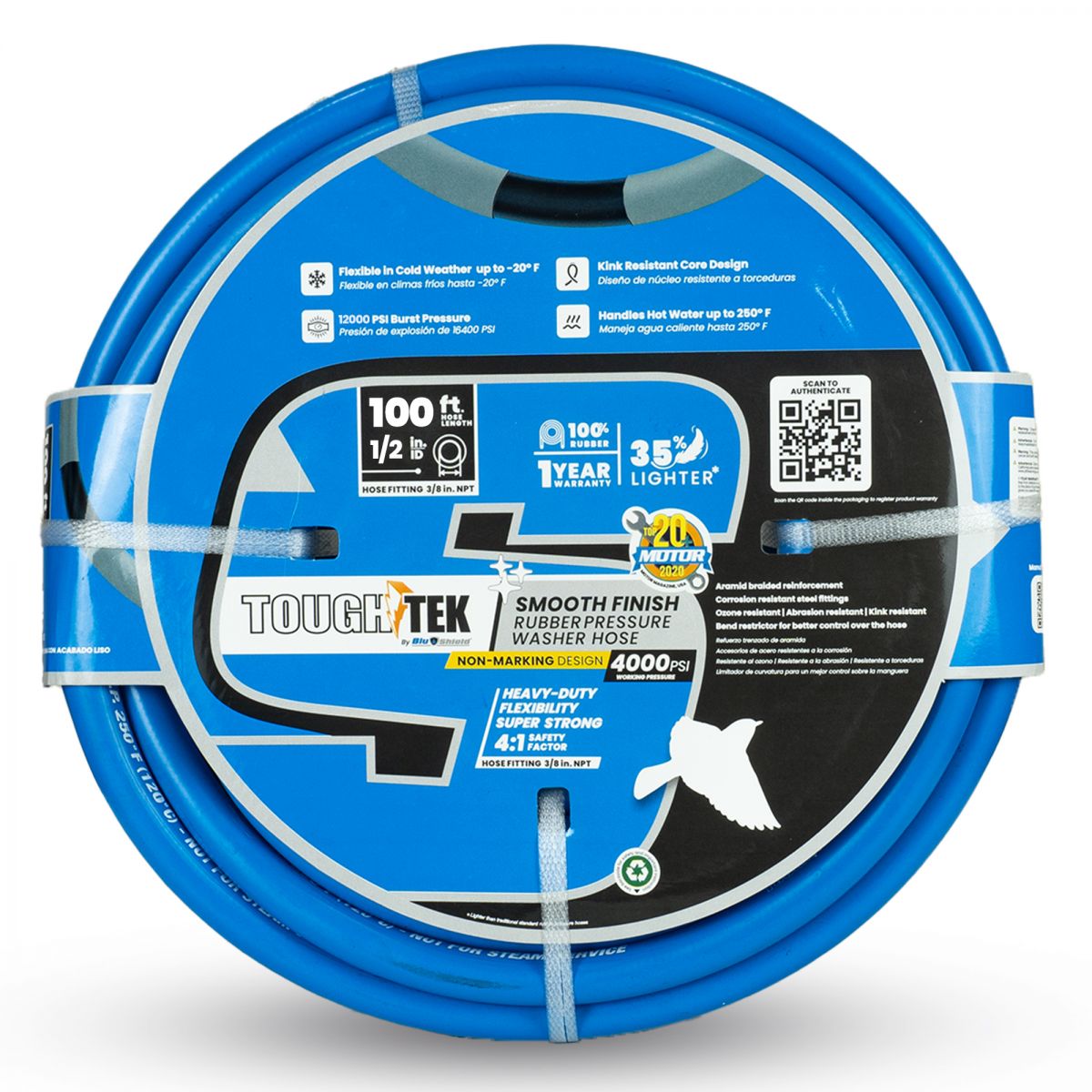 BluBird Blu Shield Tough-Tek 1/2-inch Pressure Washer Hose JFM Golf