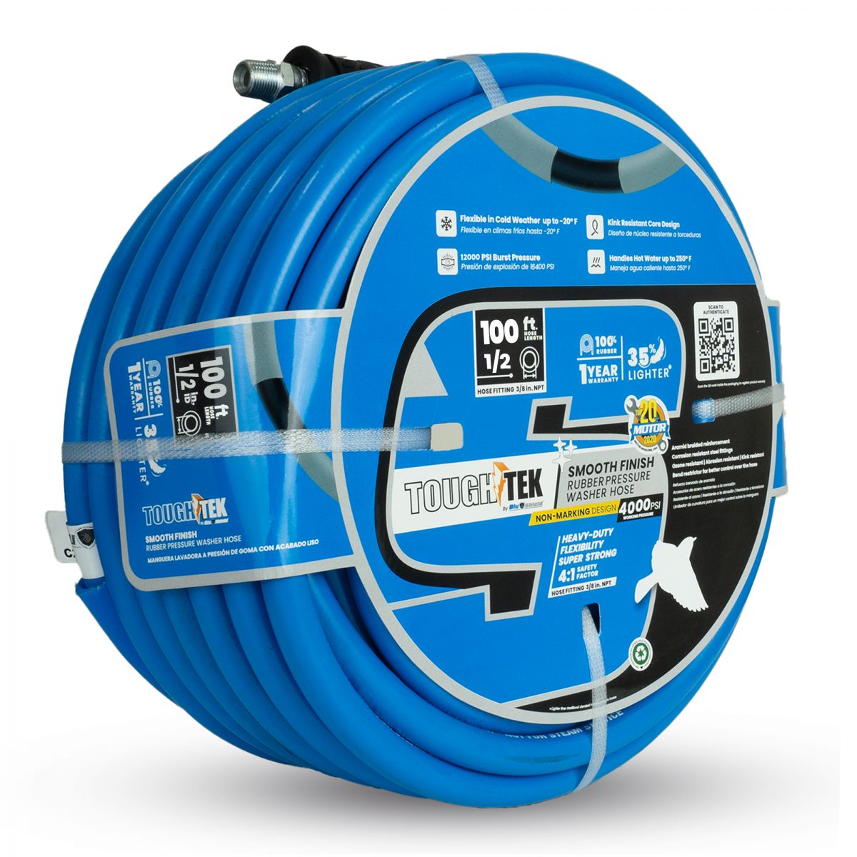 BluBird Blu Shield Tough-Tek 1/2-inch Pressure Washer Hose JFM Golf