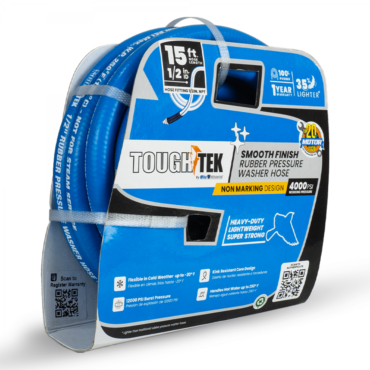 BluBird Blu Shield Tough-Tek 1/2-inch Pressure Washer Hose JFM Golf