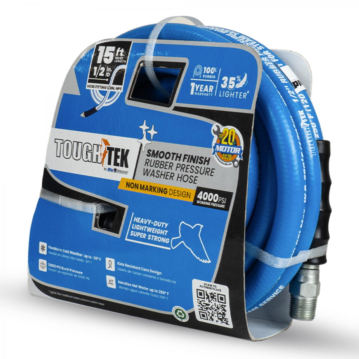 BluBird Blu Shield Tough-Tek 1/2-inch Pressure Washer Hose JFM Golf
