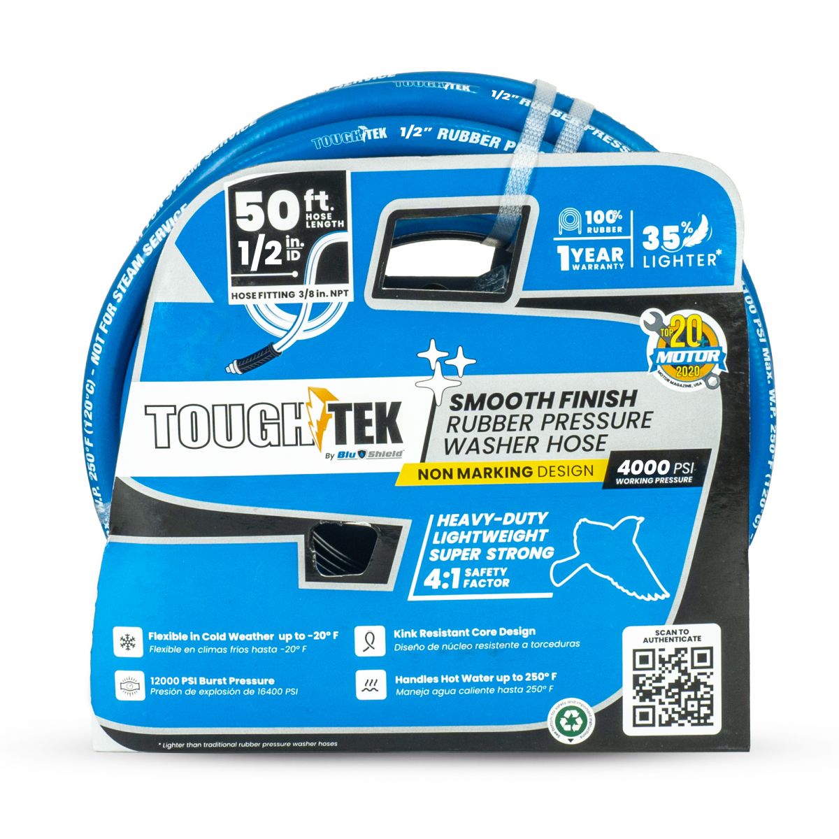 BluBird Blu Shield Tough-Tek 1/2-inch Pressure Washer Hose JFM Golf