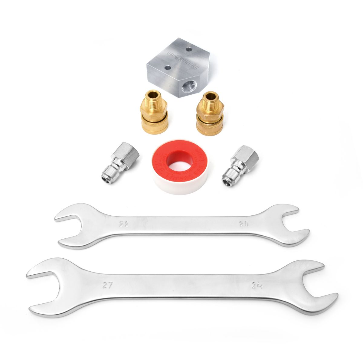 BluBird Blu Shield U-BLoX 1200 1/2-inch NPT Dual Inlet Pressure-Washer Connection Kit JFM Golf