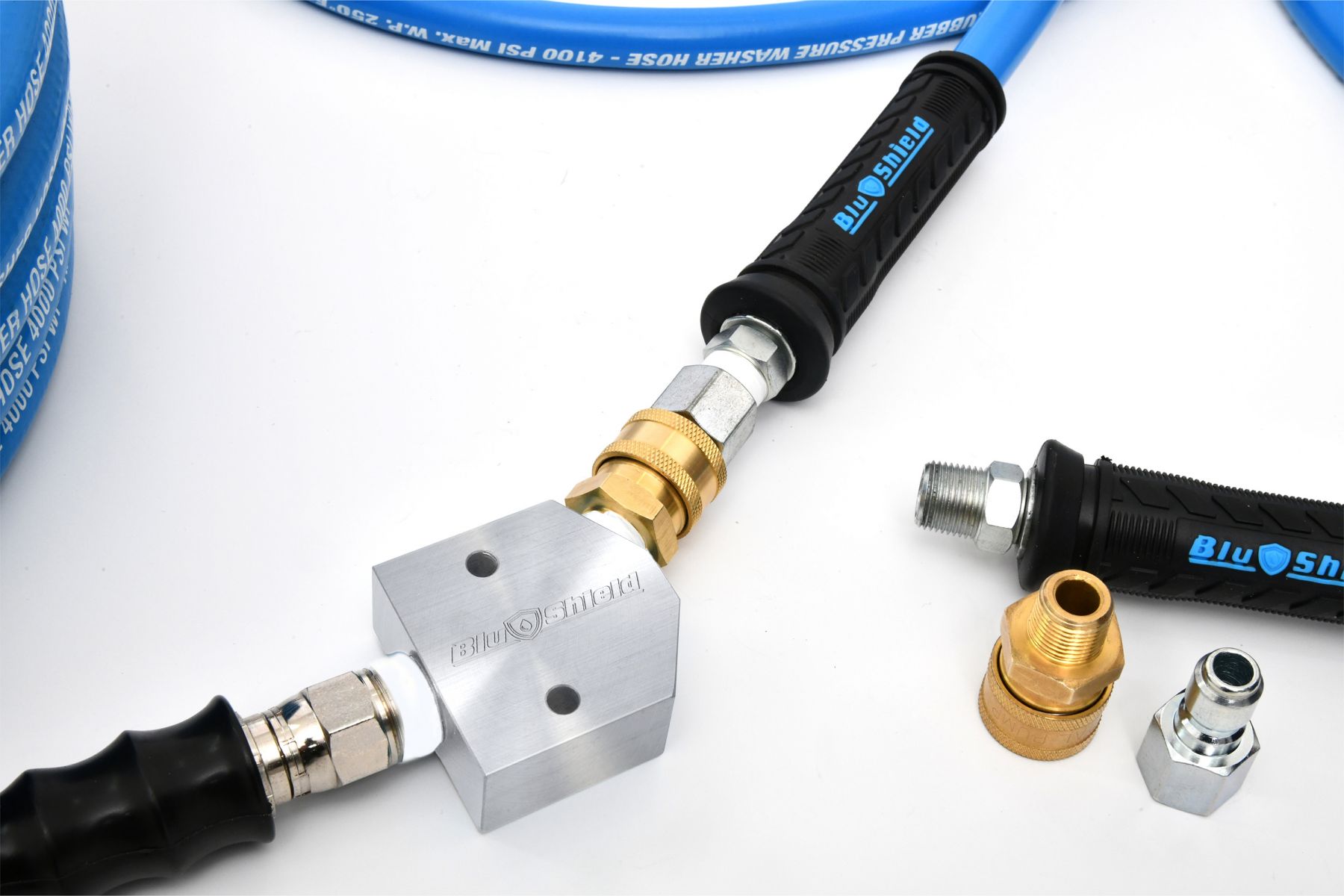 BluBird Blu Shield U-BLoX 1200 1/2-inch NPT Dual Inlet Pressure-Washer Connection Kit JFM Golf
