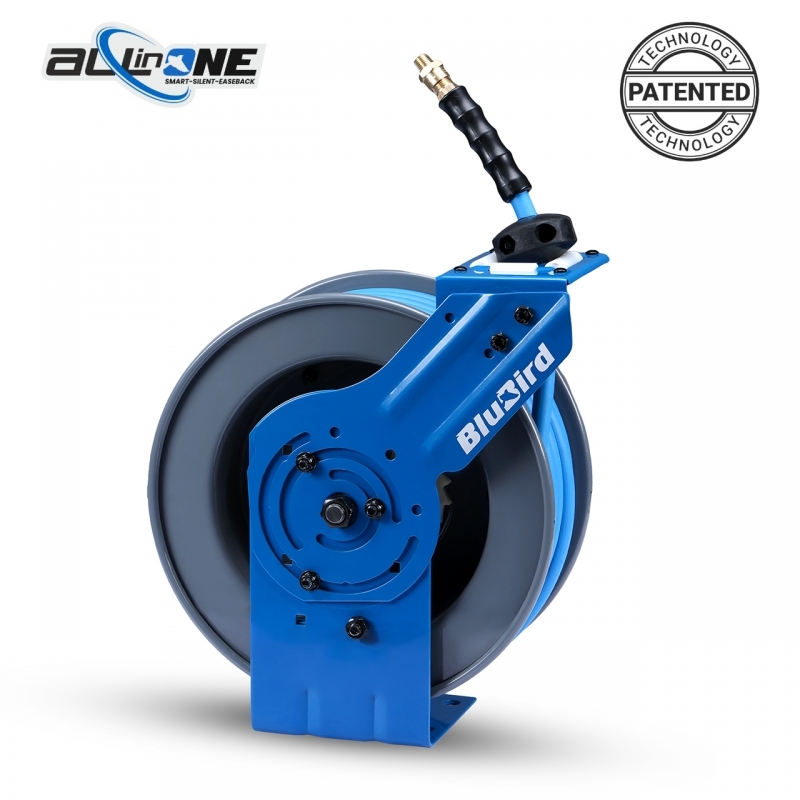 BluBird Heavy-Duty Air Hose Reel All-In-One 3/8-inch x 50 Feet JFM Golf