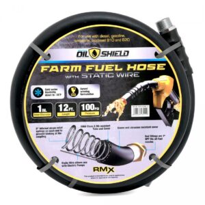 BluBird OilShield Rubber Farm Fuel Hose Assembly 1-inch JFM Golf
