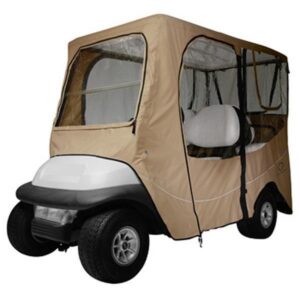 Nivel Parts Classic Accessories Deluxe Khaki 4-Passenger Soft Enclosure JFM Golf