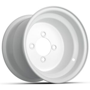 Nivel Parts 10x7 White Steel Wheel (3:4 Offset) JFM Golf