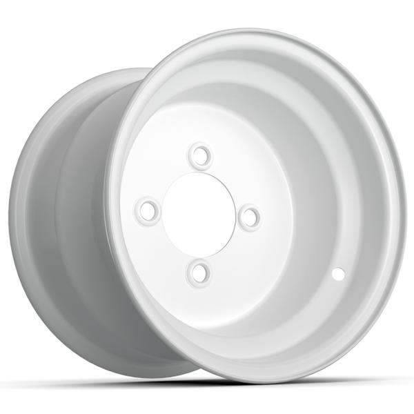 Nivel Parts 10x7 White Steel Wheel (3:4 Offset) JFM Golf