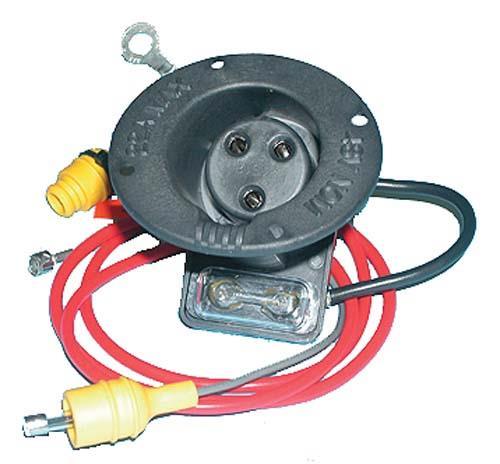 Nivel Parts 48-Volt Club Car Receptacle & Fuse Kit (Years 1995-Up) JFM Golf