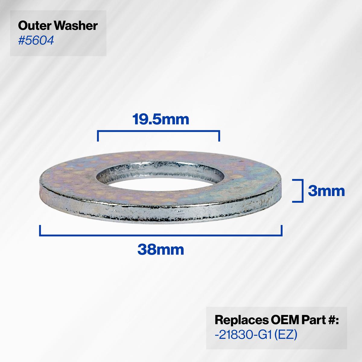 Nivel Parts EZGO Gas Outer Drum Washer (Years 1994-2013) JFM Golf