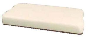 EZGO Medalist/TXT white seat bottom cushion assembly shown from an angle.