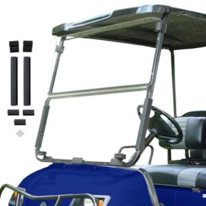 Nivel Parts Red Dot Yamaha G14 G16 G19 Clear Folding Windshield (1995-2002) JFM Golf
