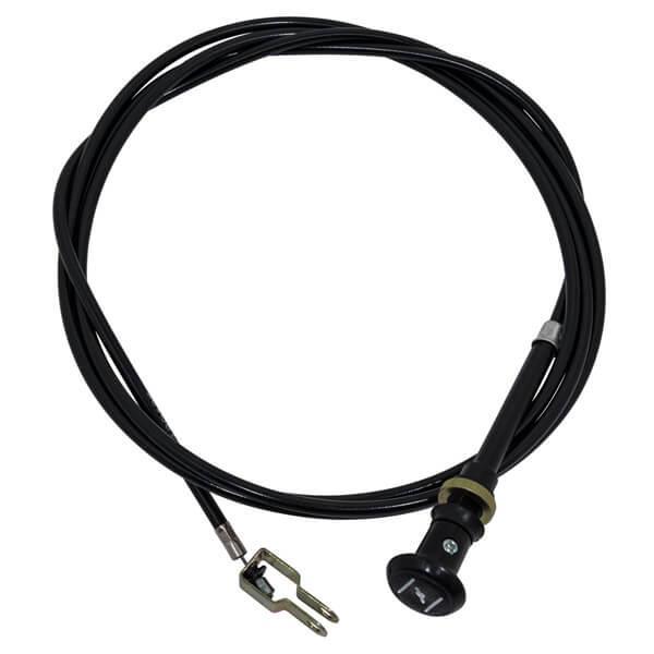 Yamaha G1 choke cable coiled with its pull knob and cable-end fitting.