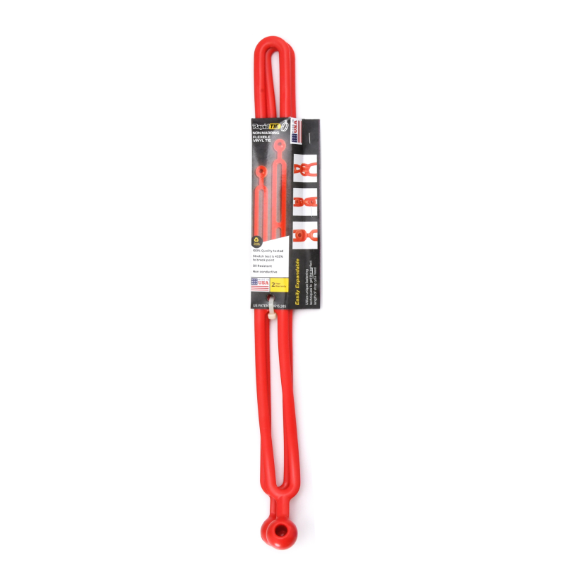 BluBird Rapid Tie 16″ Non Marring Adjustable Extendable Strap, Patented, Made in USA – 2 Pack, Red JFM Golf