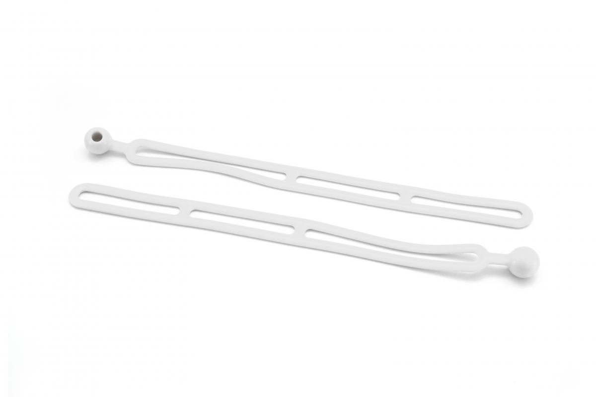 Rapid Tie 16" Non Marring Adjustable Extendable Strap, Patented, Made in USA - 2 Pack, White JFM Golf
