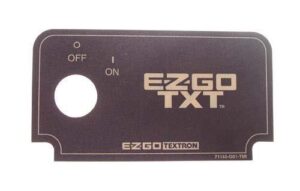 E-Z-GO TXT Key Switch Decal (Years 1994-2013) JFM Golf