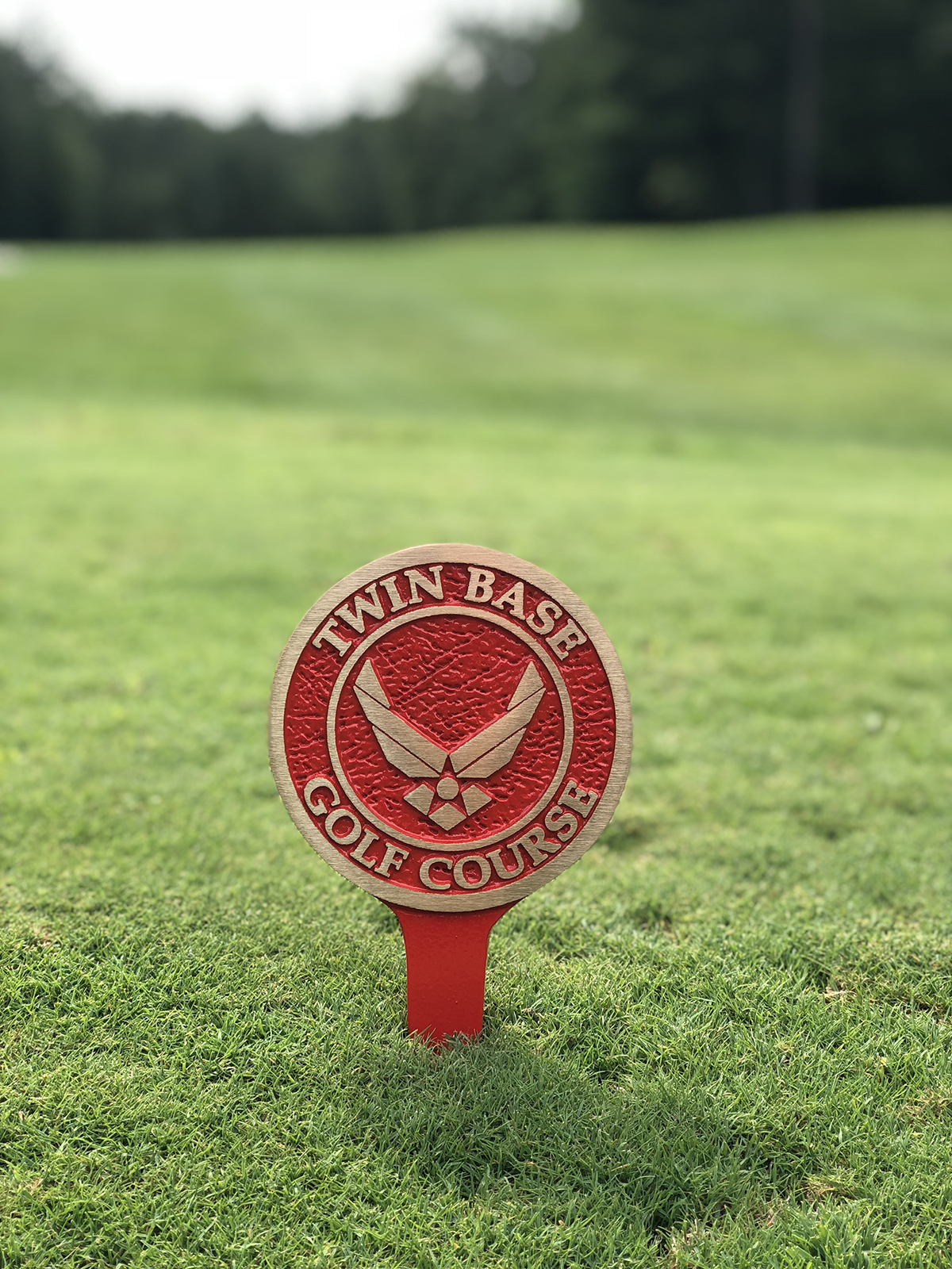 Golf Lollypop Tee Marker in bronze