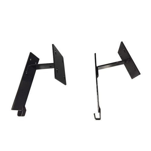 Two black MadJax Tsunami seat cushion adapter brackets with mounting plates