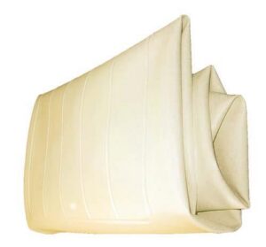Buff Club Car DS seat bottom cover with stitched channels and loose installation edges.