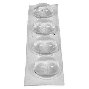 Strip of four clear dome-shaped windshield bumpers.