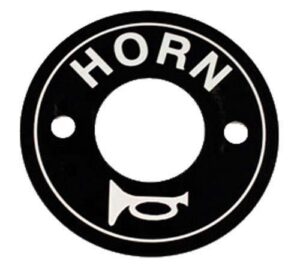 Nivel Parts EZGO Horn Switch Decal Plate (1975-Up) JFM Golf