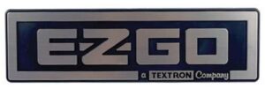 Nivel Parts EZGO Silver and Black Nameplate (Years 1988-Up, Excludes RXV) JFM Golf