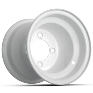 Nivel Parts GTW 8 x 7 White Steel Wheel, 2:5 Offset JFM Golf