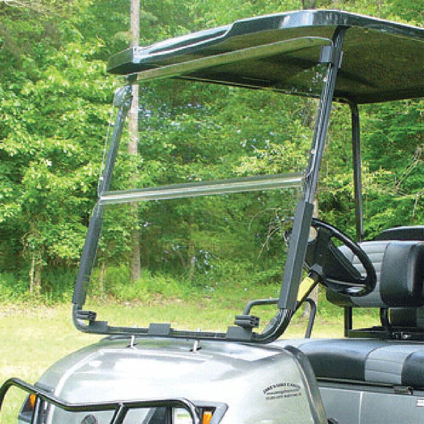 Nivel Parts RedDot Yamaha G2 G9 Clear Folding Windshield (1985-1995) JFM Golf
