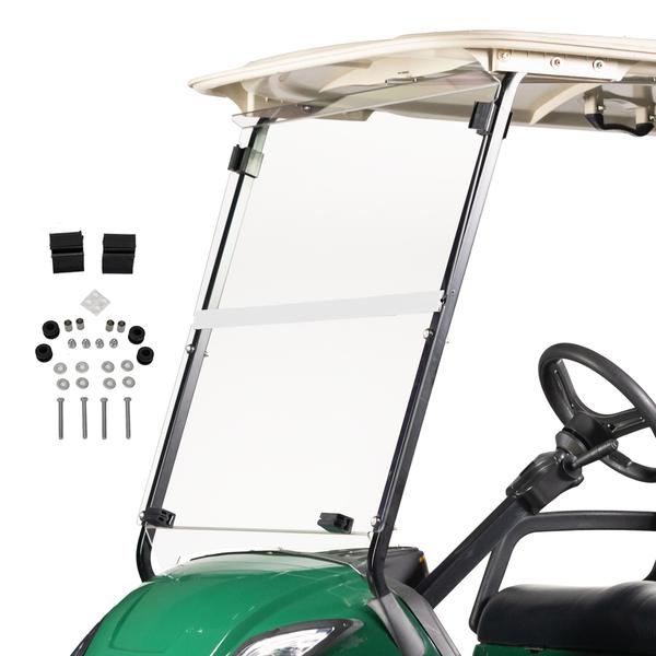 Nivel Parts RedDot Yamaha G29 Drive Clear Folding Windshield for Factory Tops (2007-2016) JFM Golf