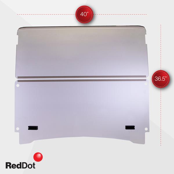 Nivel Parts RedDot Yamaha G29 Drive Clear Folding Windshield for Factory Tops (2007-2016) JFM Golf
