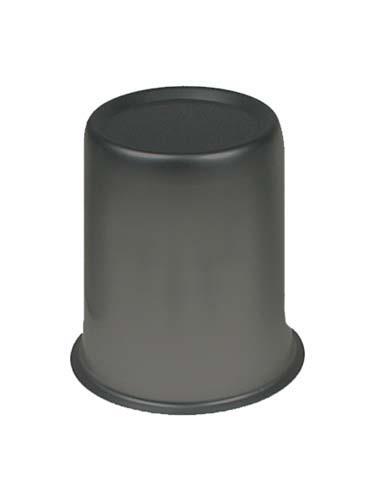 Satin black push-through center cap shown upright against a white background.