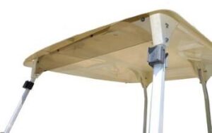 Tinted Yamaha windblocker fitted above a golf-cart windshield