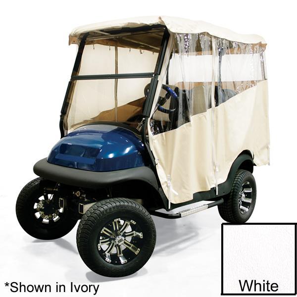 RedDot Club Car Resort Villager 6-Passenger White 3-Sided Over-the-Top ...