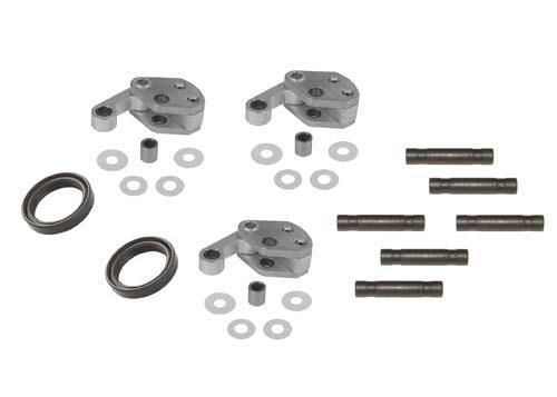 Yamaha drive clutch repair kit components, with clutch assemblies, seals, washers, bushings and pins arranged on a white background.